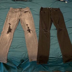 Boys (young man) Hollister distress skinny jeans 26/30 bundle